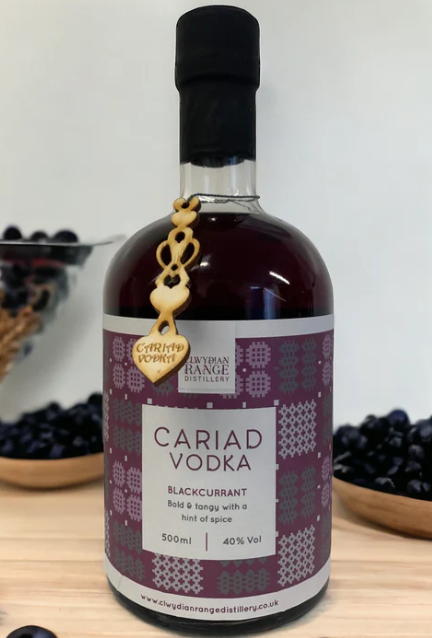 Cariad Vodka, Blackcurrant, Clwydian Range Distillery