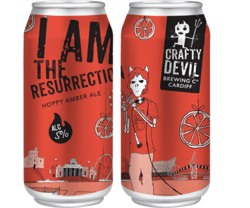 Crafty Devil I Am The Resurrection Hoppy Amber Ale 5% 440ml Can