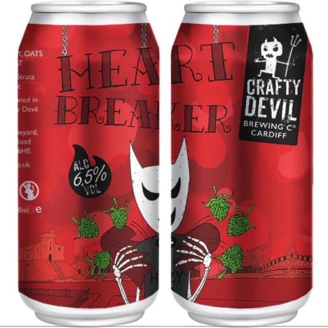 Crafty devil HEART BREAKER - Hazy IPA. 6.5%.