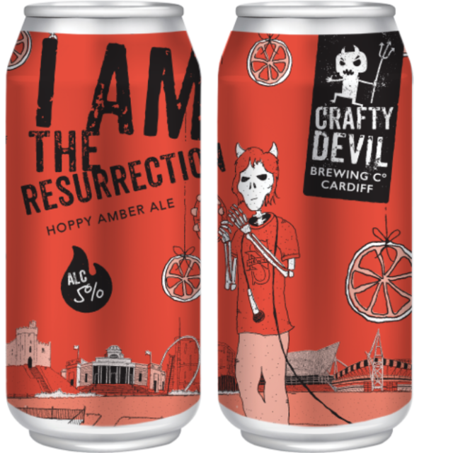 Crafty Devil I Am The Resurrection Hoppy Amber Ale 5% 440ml Can