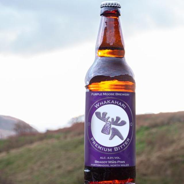 Purple Moose Whakahari Premium Bitter 4.3% abv 500ml bottle